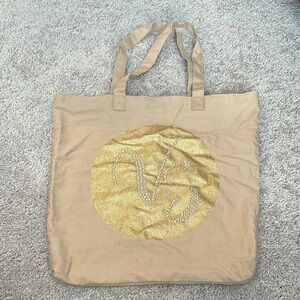 Victoria Secret Gold and Tan Tote Bag